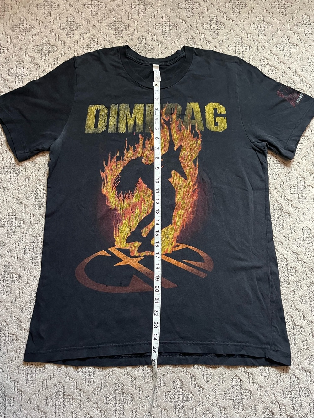 🎸 '19 Dimeb*g Darrell Pantera Band Guitarist Double Side Flame Arm Tag Soft Tee - Picture 16 of 16